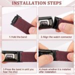 Elastic Nylon Band Compatible with Fitbit Charge 5 Bands，Adjustable Breathable Comfortable Solo Loop Sport Replacement Wristband for Fitbit Charge 5 for Women Men - Image 6