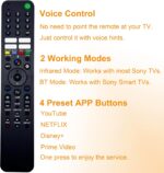Voice Remote Controller RMF-TX520U for All Sony Bravia 2024, 2023 and 2022 Lineup XR, XBR, Mini LED, OLED Android, Google Smart TVs - Image 4
