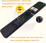 Voice Remote Controller RMF-TX520U for All Sony Bravia 2024, 2023 and 2022 Lineup XR, XBR, Mini LED, OLED Android, Google Smart TVs - Image 6
