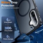 Magnetic for Samsung Galaxy A36/A56 5G Phone Case,Shockproof Protective Durable Slim Translucent Matte Anti-Fingerprint Phone Case,Black - Image 4