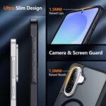 Magnetic for Samsung Galaxy A36/A56 5G Phone Case,Shockproof Protective Durable Slim Translucent Matte Anti-Fingerprint Phone Case,Black - Image 5