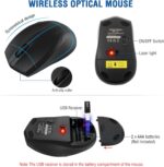 Wireless Keyboard and Mouse Combo, EDJO 2.4G Full-Sized Silent Computer Keyboard with Palm Rest and 3 Level DPI Adjustable Wireless Mouse for Windows, Mac OS PC/Laptop/Desktop - Image 4