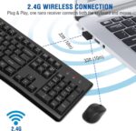 Wireless Keyboard and Mouse Combo, EDJO 2.4G Full-Sized Silent Computer Keyboard with Palm Rest and 3 Level DPI Adjustable Wireless Mouse for Windows, Mac OS PC/Laptop/Desktop - Image 5