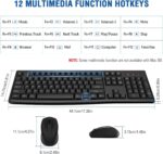 Wireless Keyboard and Mouse Combo, EDJO 2.4G Full-Sized Silent Computer Keyboard with Palm Rest and 3 Level DPI Adjustable Wireless Mouse for Windows, Mac OS PC/Laptop/Desktop - Image 7