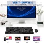 Wireless Keyboard and Mouse Combo, EDJO 2.4G Full-Sized Silent Computer Keyboard with Palm Rest and 3 Level DPI Adjustable Wireless Mouse for Windows, Mac OS PC/Laptop/Desktop - Image 8