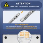 MOSISO Compatible with MacBook Pro 14 inch Case 2025-2021 M4 M3 M2 M1 A3112 A3185 A3401 A2918 A2992 A2779 A2442, Anti-Cracking Heavy Duty TPU Bumper Hard Case&Keyboard Skin&Screen Film, Beige - Image 3