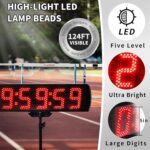 Race Clock with Tripod for Running Events, Large LED Stopwatch with Remote,Countdown/Count up Gym Timer for Home,Wall Digital Time Clocks - Image 3