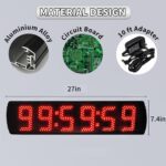 Race Clock with Tripod for Running Events, Large LED Stopwatch with Remote,Countdown/Count up Gym Timer for Home,Wall Digital Time Clocks - Image 5