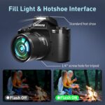8K Digital Camera for Photography, WiFi & Dual-Lens Vlogging Camera for YouTube with 4" Touch Screen, 64MP Vlog Cameras 16X Digital Zoom with 3000mAh Battery, 32GB TF Card & Lens Hood(Black) - Image 9