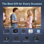8K Digital Camera for Photography, WiFi & Dual-Lens Vlogging Camera for YouTube with 4" Touch Screen, 64MP Vlog Cameras 16X Digital Zoom with 3000mAh Battery, 32GB TF Card & Lens Hood(Black) - Image 10