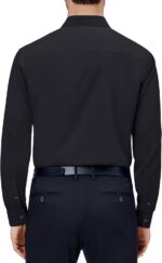 Alimens & Gentle Mens Dress Shirts 4-Way Stretch Long Sleeve Collared Casual Solid Wedding Dating Button Down Shirt - Image 3