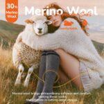 Merino Wool Compression Socks for Women Men (2/3 Pairs) Knee High Winter Thermal Thick Warm for Nurse Pregnant Travel - Image 4