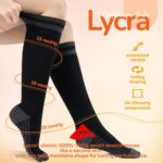 Merino Wool Compression Socks for Women Men (2/3 Pairs) Knee High Winter Thermal Thick Warm for Nurse Pregnant Travel - Image 6