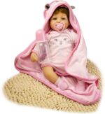 Lifelike Reborn Baby Dolls Girl, 16" Realistic Vinyl Silicone Real Reborn Dolls Girl Toddler Soft Body Newborn Baby Gift Set for Over 3 Years Old - Image 4