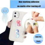 Ocean Bug Stickers Rolls - 1000Pcs Small Animal Sticker Ladybird Beetle Butterfly Decals Aesthetics Self-Adhesive Labels for Kids School Prizes Rewards Classroom Teaching. (Ocean) - Image 4