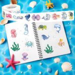 Ocean Bug Stickers Rolls - 1000Pcs Small Animal Sticker Ladybird Beetle Butterfly Decals Aesthetics Self-Adhesive Labels for Kids School Prizes Rewards Classroom Teaching. (Ocean) - Image 7