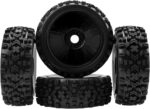 ShareGoo RC Hobby OD 4.72" 1/8 Scale RC Buggy Wheels & Rubber Tires 17mm Hex Rims Compatible with Arrma Typhon 3S 6S Kyosho Losi 8IGHT Traxxas Redcat HSP HPI 1/8 Scale Off Road Car Buggy (Black) - Image 5
