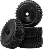 ShareGoo RC Hobby OD 4.72" 1/8 Scale RC Buggy Wheels & Rubber Tires 17mm Hex Rims Compatible with Arrma Typhon 3S 6S Kyosho Losi 8IGHT Traxxas Redcat HSP HPI 1/8 Scale Off Road Car Buggy (Black) - Image 9