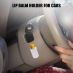 1 Pack Upright Car Chapstick Holder, Bling Insulating Lip Balm Holder,Rhinestone Car Accessories for Women Interior,Suitable for Most Vehicles.(White) - Image 3