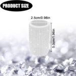 1 Pack Upright Car Chapstick Holder, Bling Insulating Lip Balm Holder,Rhinestone Car Accessories for Women Interior,Suitable for Most Vehicles.(White) - Image 8