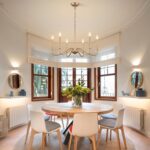 Generies Antique Spray Gold Farmhouse Chandelier, 6 Light Rustic Lighting Fixture Modern Industrial Candle Ceiling Light for Dining Room, Bedroom, Foyer, Living Room, Kitchen Island, Entryway - Image 5