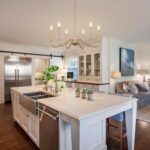 Generies Antique Spray Gold Farmhouse Chandelier, 6 Light Rustic Lighting Fixture Modern Industrial Candle Ceiling Light for Dining Room, Bedroom, Foyer, Living Room, Kitchen Island, Entryway - Image 8