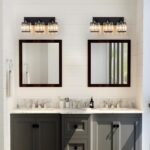 Black Bathroom Vanity Light 3 Lights, Crystal Bathroom Wall Light Fixtures Modern Vanity Light Over Mirror (Exclude Bulb) - Image 7