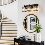 Black Bathroom Vanity Light 3 Lights, Crystal Bathroom Wall Light Fixtures Modern Vanity Light Over Mirror (Exclude Bulb) - Image 8