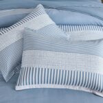 Blue Comforter Set Queen Size,Boho Striped Comforters for Boys & Girls,7 Pieces Bed in A Bag Simple Neutral-Style Bedding Sets for Kids Teen - Image 8