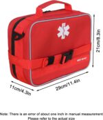First Aid Bag Empty, Survival Kit, First Aid Kit for Home, Large Medical Emergency Kit Bag, Molle Medical Pouch for Car, Camping, Travel, Outdoor Sports, Office Emergency Supplies (Bag Only) - Image 3