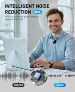 Mini Microphone for iPhone: Wireless Lavalier Microphone for Android - Noise Canceling Magnetic Clip Lapel Mic - Vlogging & Pro Video Recording for Content Creators - Image 4