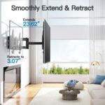 PERLESMITH Full Motion TV Wall Mount for 50”-90” TVs up to 165lbs, TV Mount Bracket with Dual Articulating Arms Swivel Tilt Extension, Max VESA 800x400mm, Fits 16”18” to 24" Studs, PSXFK1 - Image 5