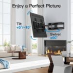 PERLESMITH Full Motion TV Wall Mount for 50”-90” TVs up to 165lbs, TV Mount Bracket with Dual Articulating Arms Swivel Tilt Extension, Max VESA 800x400mm, Fits 16”18” to 24" Studs, PSXFK1 - Image 6