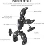 NEEWER Double Super Clamp Camera Mount with Magic Arm, Cold Shoes for Desk Studio Light Stand Holder Photography Reflector, Flag, Cross Bars, Motorcycle, Umbrella, Pole Stick Shoot Accessories Tools - Image 3