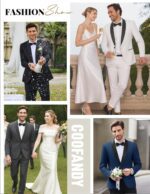 COOFANDY Men Tuxedo Jacket Slim Fit Blazer Suit Jacket Prom Dinner Party Wedding - Image 5