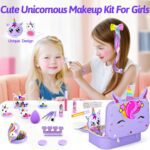 Kids Makeup Kit for Girl - Kids Washable Makeup Girls Toys with Cosmetic Case, Real Girl Makeup Sets for Toddler Kid Children Christmas Birthday Gifts Toys for 3 4 5 6 7 8-12 Year Old Girls - Image 3