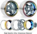 RC 1.9" Beadlock Wheels and Tires for 1/10 RC Crawler SCX10 TRX4 Gen8,1.9in Beadlock Rims 1.9in RC Beadlock Tires,4pcs,Titanium Rainbow - Image 6