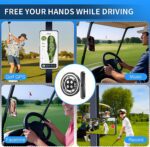 Golf Cart Magnetic Phone Holder Compatible with Mag-Safe iPhone 17 16 Pro Max Plus 15 14 13 12 Fits EZGO/Club Car/Yamaha,Icon, Golf Cart Accessories Golf Gift for Friend Men Women - Image 4