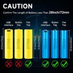 18650 Battery Charger, MIEKLALE 4-Bay 3A Fast Rechargeable Battery Charger with Smart LCD Display,Discharge & Testing Functions for Rechargeable Batteries Li-ion 16340 18650 26650 10440 14500 - Image 7