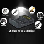 18650 Battery Charger, MIEKLALE 4-Bay 3A Fast Rechargeable Battery Charger with Smart LCD Display,Discharge & Testing Functions for Rechargeable Batteries Li-ion 16340 18650 26650 10440 14500 - Image 10