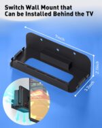 Wall Mount for Nintendo Switch and Switch OLED, Metal Wall Mount Kit Shelf Accessories with 5 Game Card Holders and 4 Joy Con Brackets, Safely Store Switch Console Near or Behind TV, Black - Image 5