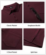 SCODI 7 Pack Polo Shirts for Men with Pocket Moisture Wicking Golf Polo Shirt Short Sleeve Outdoor Work Tactical Tshirt - Image 5