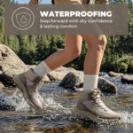 NORTIV 8 Women's Hiking Boots Waterproof Lightweight Outdoor Trekking Comfortable Non-Slip Backpacking Camping Ankle Boot Hollow - Image 4