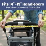 rubyloo Dog Stroller Caddy Organizer with Poop Bag Dispenser, Treat Pocket, Water Bowl – Dog Stroller Accessories with Insulated Cup Holders, Pet Storage & Non-Slip Fit for 14"-19" Wide Handlebars - Image 9