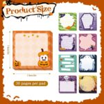 Konsait 9 PCS Halloween Sticky Notes Self-Adhesive to do List Paper Halloween Office Supplies Funny Post it Notes 30 Sheets Each Student Teacher Gift Stationery Party Favors - Image 3