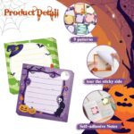Konsait 9 PCS Halloween Sticky Notes Self-Adhesive to do List Paper Halloween Office Supplies Funny Post it Notes 30 Sheets Each Student Teacher Gift Stationery Party Favors - Image 4