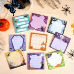 Konsait 9 PCS Halloween Sticky Notes Self-Adhesive to do List Paper Halloween Office Supplies Funny Post it Notes 30 Sheets Each Student Teacher Gift Stationery Party Favors - Image 7
