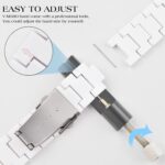 V-MORO Resin Band Compatible with Apple Watch Bands Series 11/10/9/8/7 41/42/40/38mm iWatch 6/5/4/3/2/1/SE with Starlight Buckle Fashion Wristband Strap Women Men(Pure White,42mm/41mm/40mm/38mm) - Image 6