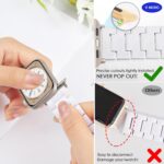 V-MORO Resin Band Compatible with Apple Watch Bands Series 11/10/9/8/7 41/42/40/38mm iWatch 6/5/4/3/2/1/SE with Starlight Buckle Fashion Wristband Strap Women Men(Pure White,42mm/41mm/40mm/38mm) - Image 7