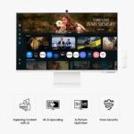 SAMSUNG 32” Smart Monitor M8 (M80F) 4K UHD Display, Samsung Vision AI, Smart TV Apps, Gaming Hub, USB-C, HDMI and USB-A, White, LS32FM803UNXZA, 2025 - Image 3